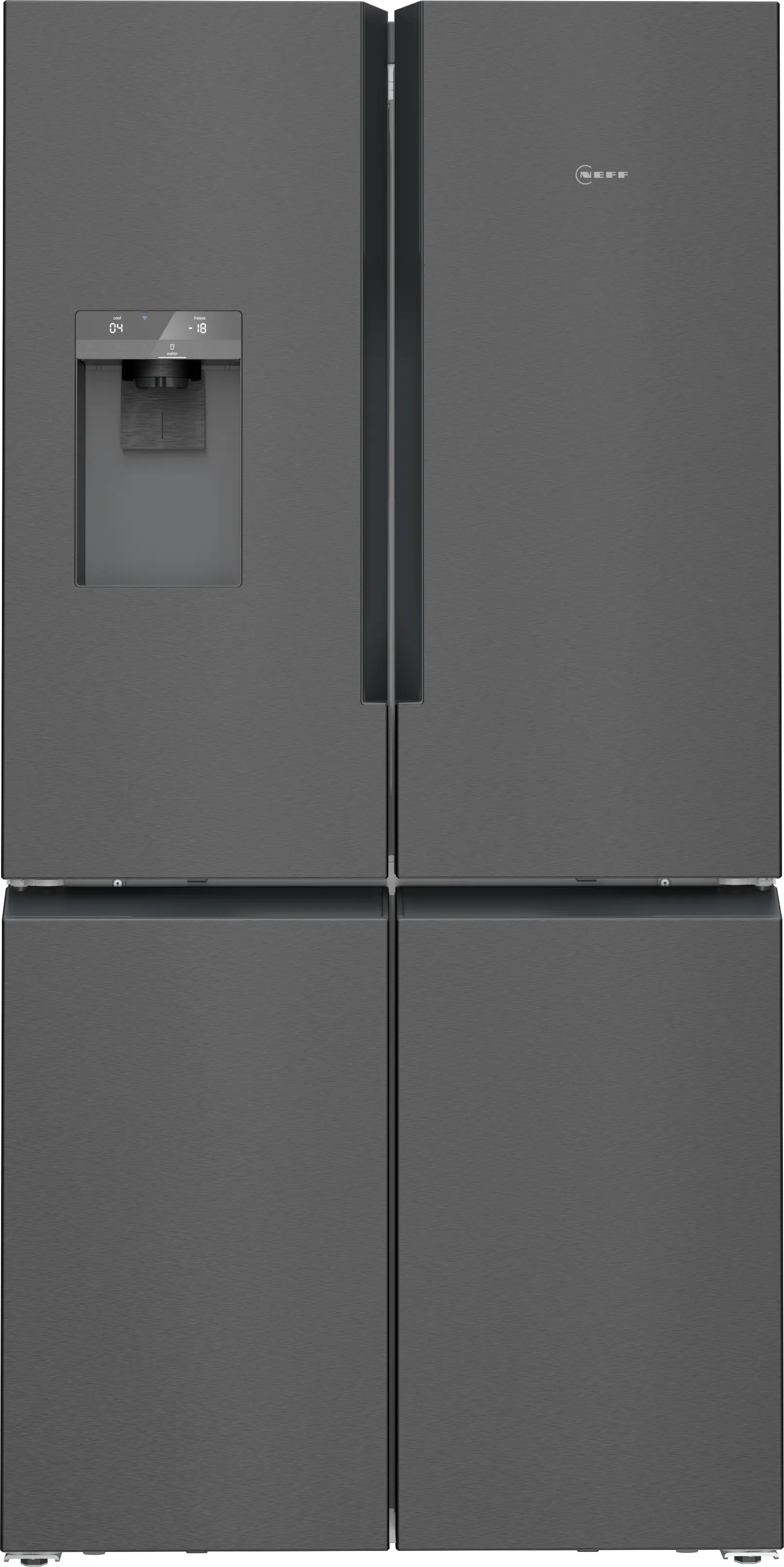 Neff KM3963XE0 - Brushed Steel American Fridge Freezer - 183cm