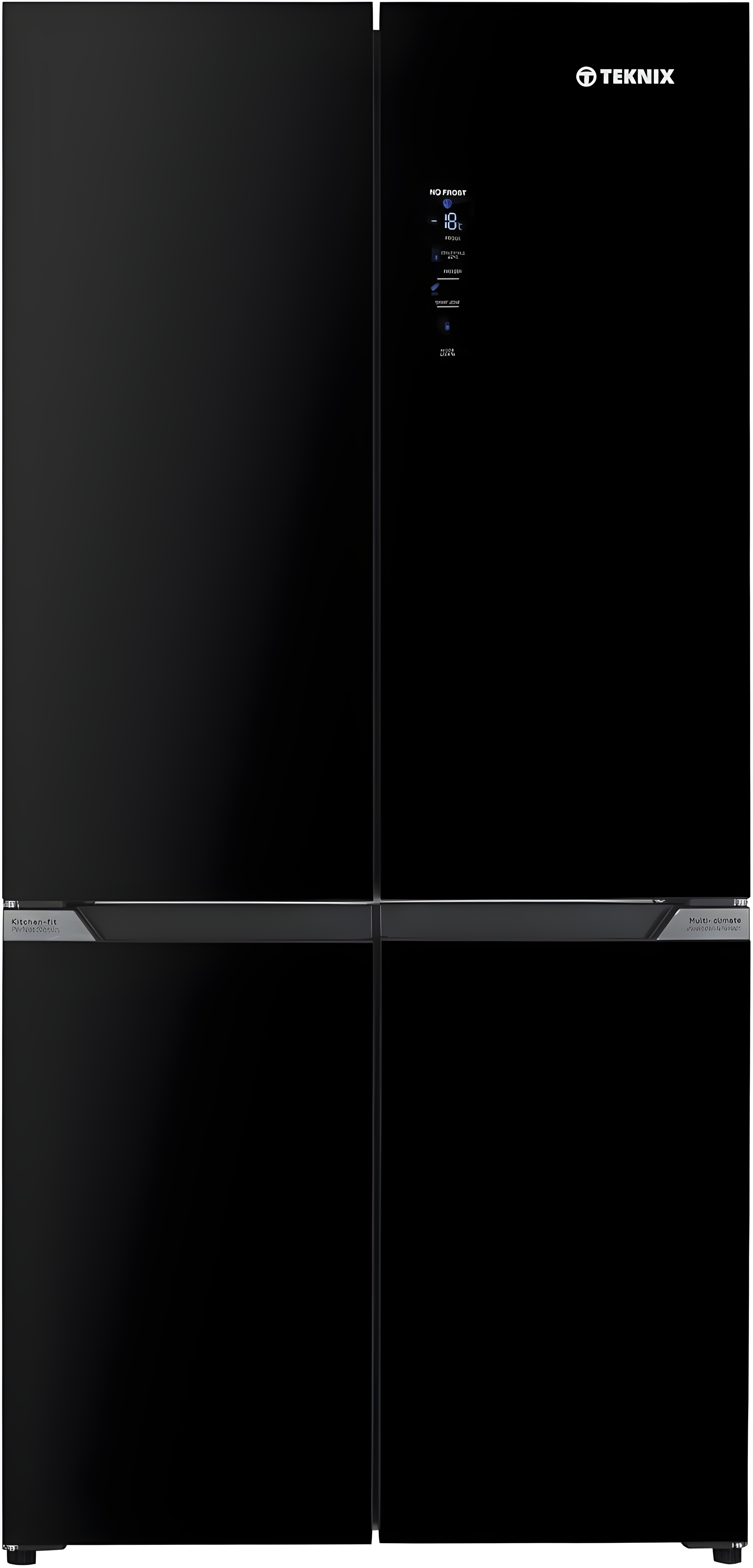 Tページとなります。 Teknix TMD19091SIBI - Dark Inox American Fridge Freezer - 503L