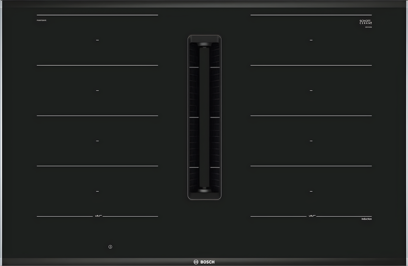Bosch PXX875D67E - Black 80cm Venting Hob - 4 Zones - B Energy Rated
