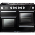 Rangemaster NEX110SODFFBL/C - Black Dual Fuel Range Cooker - 79L/35L - A Energy