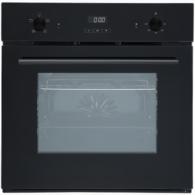 Cata CUL57PGBK - Black Glass 54 Litre Electric Single Oven - A Energy Rating A energy slim depth 13amp plug fitted