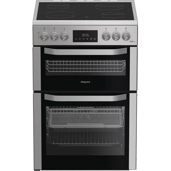 Hotpoint HDE6VDCAX - Inox 60cm Electric Double Cooker - 75L