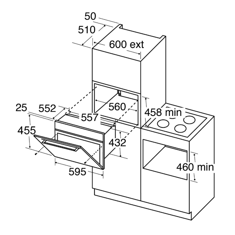 CDA VK905BL - Black Compact Microwave with Oven & Grill - 40L - 900W