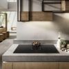 Elica NT-LIBRA-BLK-RC - Black 83cm Induction Hob - Integrated Extraction - 4 Cooking Zones