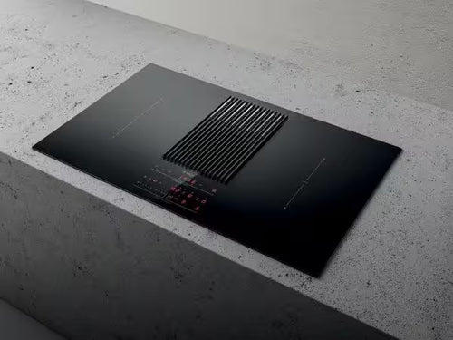 Elica NT-LIBRA-BLK-RC - Black 83cm Induction Hob - Integrated Extraction - 4 Cooking Zones