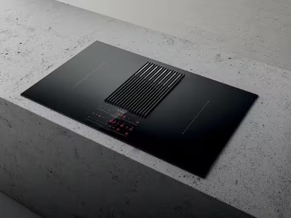 Elica NT-LIBRA-BLK-RC - Black 83cm Induction Hob - Integrated Extraction - 4 Cooking Zones