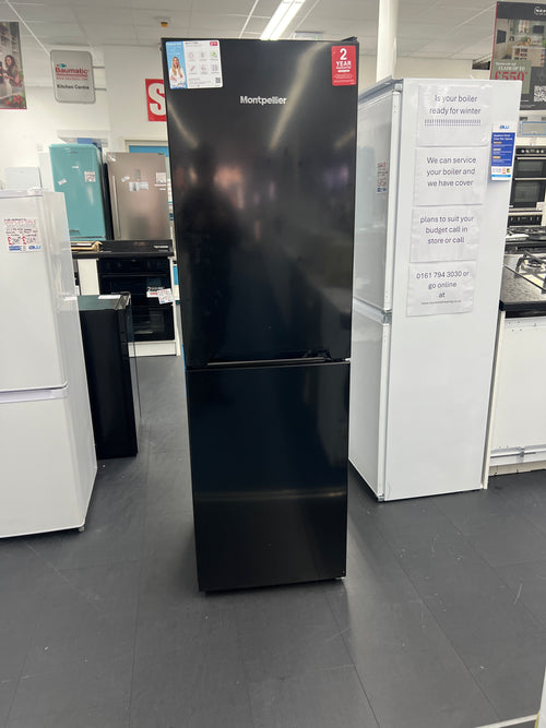 Montpellier MLF1770EK - Black Freestanding 50/50 Low Frost Fridge Freezer - E energy - Unboxed