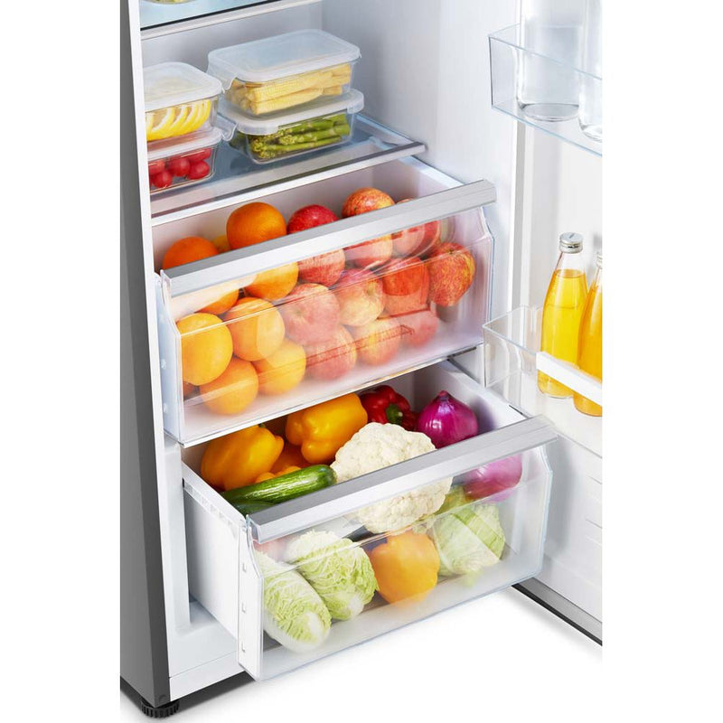 Teknix TH60TLBIX - Black Steel Finish 370L Larder Fridge - 185.5cm x 65.1cm x 59.5cm - D Energy Rating - Display