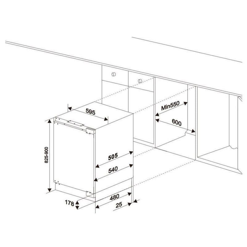 sia RFU103 - White Undercounter Freezer - F energy