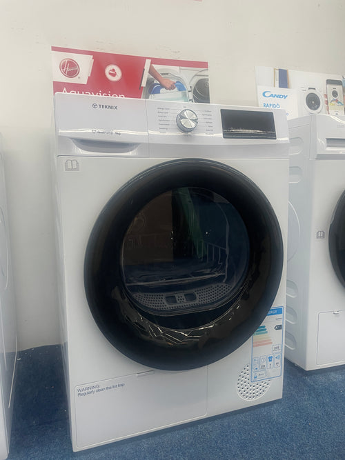 Teknix TKHP9HW - White 9KG Heat Pump Condenser Dryer - E energy - Display