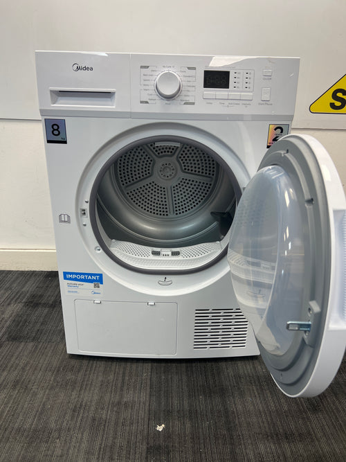 Midea MDG09EH80/1 - White 8KG Heat Pump Condenser Dryer - A++ energy - Unboxed
