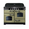 Rangemaster Classic Deluxe CDL110EIOG/C - Olive Green/Chrome 110cm Range Cooker - Induction - A Rated