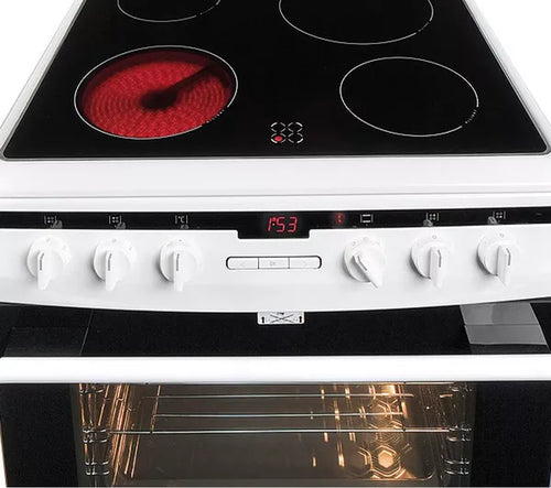 Amica 608CE2TAW - White 4 Zone Electric Cooker - A energy