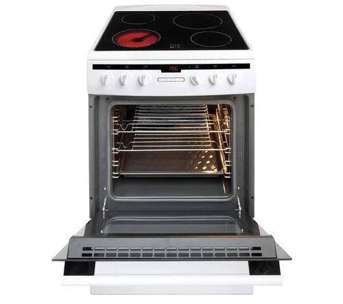 Amica 608CE2TAW - White 4 Zone Electric Cooker - A energy