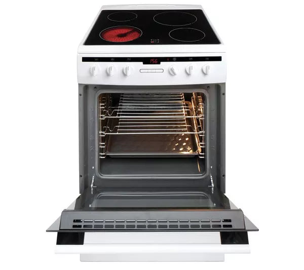 Amica 608CE2TAW - White 4 Zone Electric Cooker - A energy