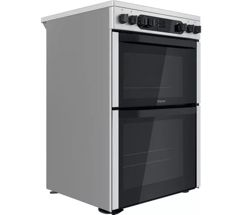 Hotpoint HDM67V9DCX/UK - Stainless Steel Electric Ceramic Cooker - 77L/49L Dual Oven - A Energy