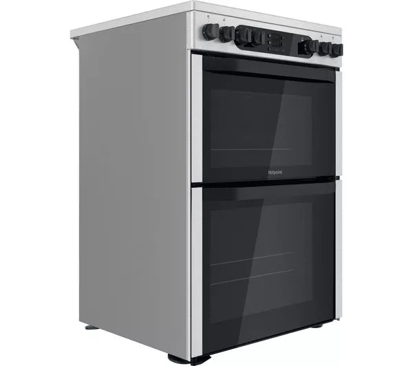 Hotpoint HDM67V9DCX/UK - Stainless Steel Electric Ceramic Cooker - 77L/49L Dual Oven - A Energy
