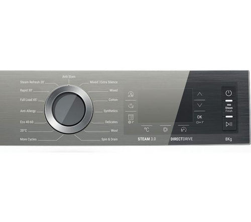 Hotpoint H6 W845WB UK - White Freestanding 8KG Washing Machine - 1400 RPM - B energy - Display