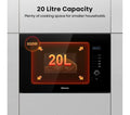 Hisense HB20MOBX5UK - Black 20L Built-In Microwave - 800W