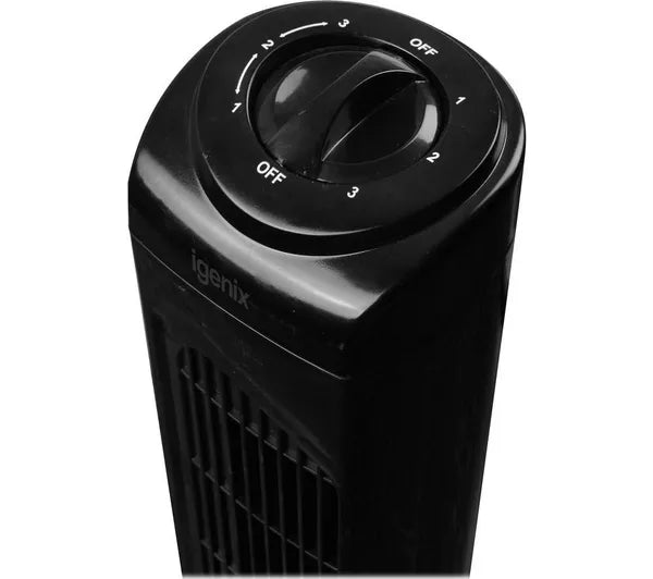 Igenix DF0029BL - Black Tower Fan - 29 Inch - 3 Speeds - 40W