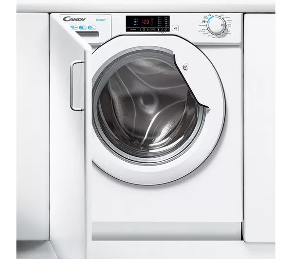 Candy CBW 48D1W4-80 - White 8KG Integrated Washing Machine - 1400 RPM - B energy