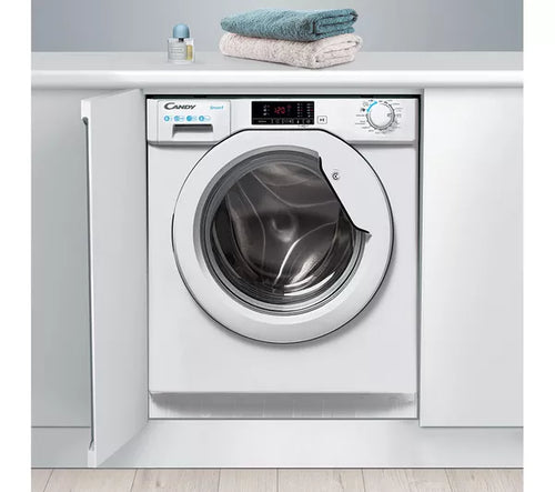 Candy CBW 48D1W4-80 - White 8KG Integrated Washing Machine - 1400 RPM - B energy