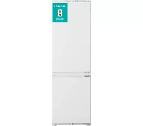 Hisense RIB312F4AWE 177cm High 70/30 Integrated Frost Free Fridge Freezer with Sliding Door Fixing Kit - White - E Rated