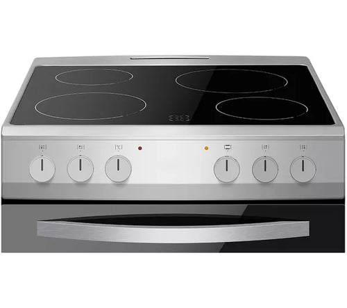 Amica AFC601SS 60 cm Electric Ceramic Cooker - Black & Stainless Steel  - A energy