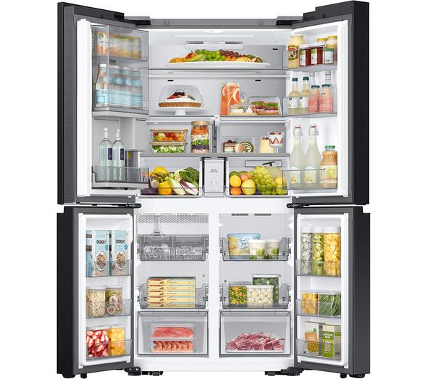 Samsung RF65DB970E22EU - Black American Fridge Freezer - 635L Capacity - See-Thru Door - E Energy Rating