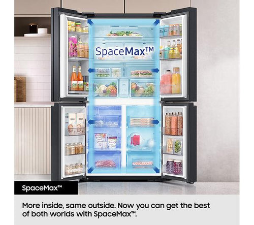 Samsung RF65DB970E22EU - Black American Fridge Freezer - 635L Capacity - See-Thru Door - E Energy Rating