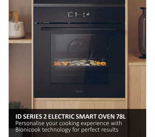 Haier H6 ID25G3HTB1 - Black Single Oven - 78L - A++ Energy