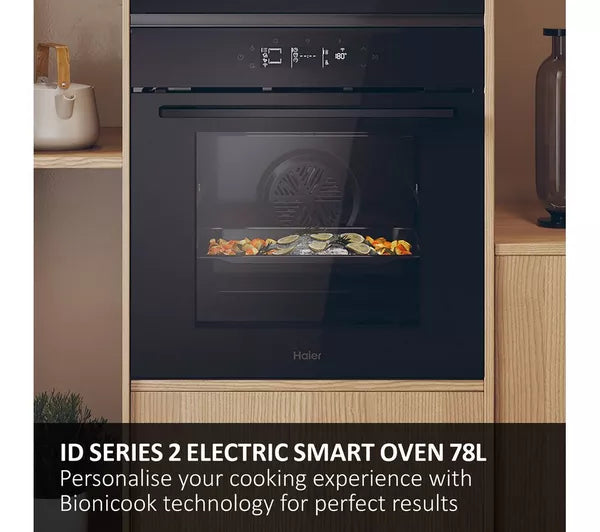 Haier H6 ID25G3HTB1 - Black Single Oven - 78L - A++ Energy