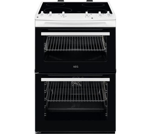 AEG CCX6501ACW - White 60cm Electric Ceramic Cooker - 77L Main/39L Second Oven - A Energy