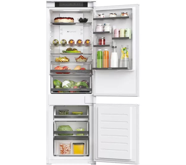 HAIER HBW5518DK-1 - White Integrated Smart 70/30 Fridge Freezer - 248L - D Energy