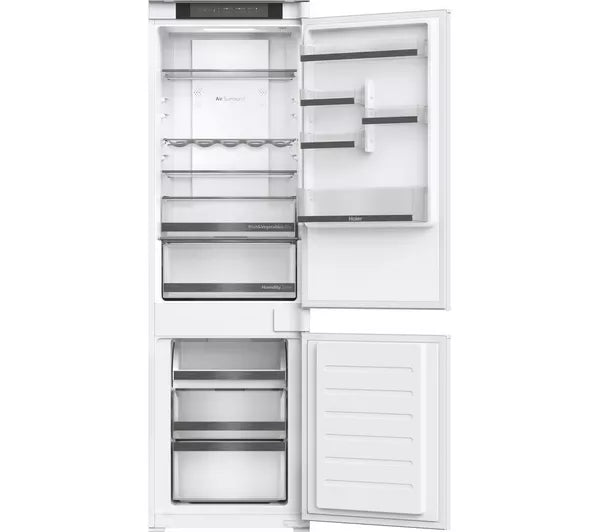 HAIER HBW5518DK-1 - White Integrated Smart 70/30 Fridge Freezer - 248L - D Energy