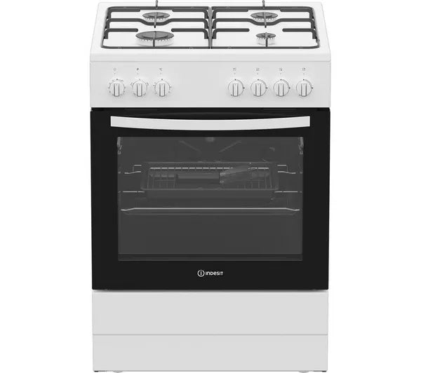 Indesit I6G3PMW/UK - White Dual Fuel Cooker - 60cm - A Energy