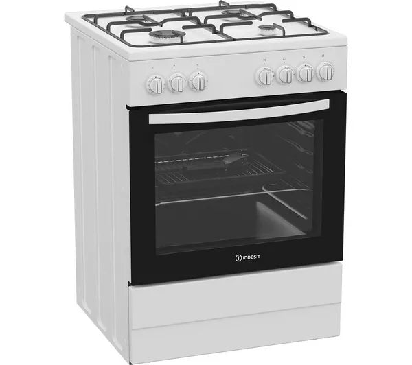 Indesit I6G3PMW/UK - White Dual Fuel Cooker - 60cm - A Energy