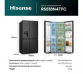 Hisense RS818N4TFC - Black/Stainless Steel American Fridge Freezer - 632L - C Energy