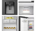 Hisense RS818N4TFC - Black/Stainless Steel American Fridge Freezer - 632L - C Energy