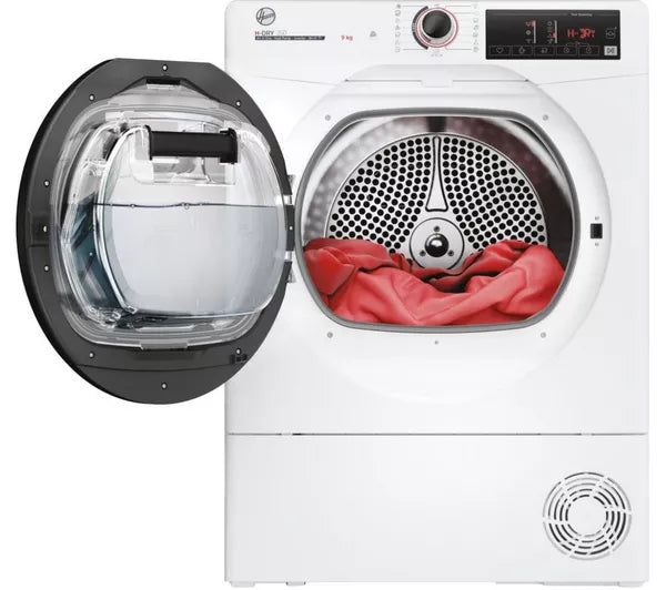 Hoover H-Dry 350 HRE H9N2TBE-80 - White 9KG Heat Pump Tumble Dryer - A++ Energy Rating