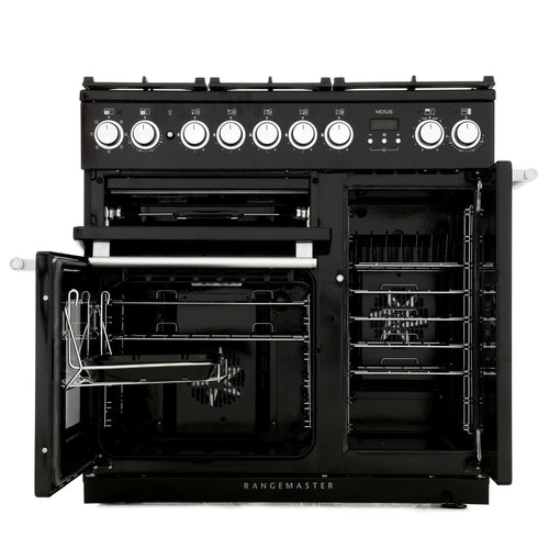 Rangemaster Nexus NEX90EIBL/C - Black 90cm Range Cooker - Induction - A Rated