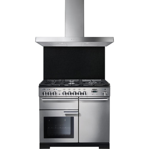 Rangemaster UNBHDS100SS - Stainless Steel 100cm Chimney Cooker Hood - B Energy Rated