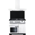 Rangemaster UNBHDS100WH - White 100cm Chimney Cooker Hood - C Energy Rating