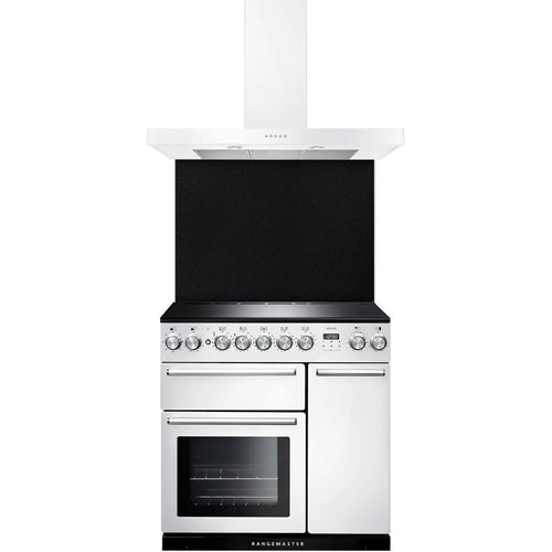 Rangemaster UNBHDS90WH - White 90cm Chimney Cooker Hood - 730 m³/h - B Energy Rated