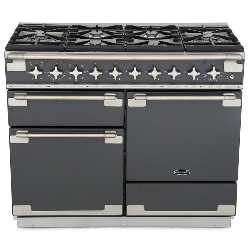 Rangemaster ELS110DFFSL - Slate/Chrome 110cm Range Cooker - Dual Fuel - A Rated