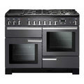 Rangemaster PDL110DFFSL/C - Slate/Chrome 110cm Dual Fuel Range Cooker - 146L - A Rated