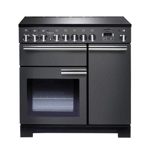 Rangemaster PDL90EISL/C - Slate/Chrome 90cm Range Cooker - Induction - A Rated