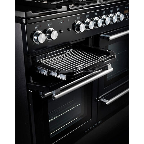 Rangemaster Nexus NEX110DFFSL/C - Slate/Chrome 110cm Dual Fuel Range Cooker - A Rated