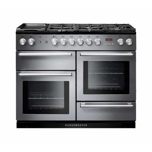 Rangemaster NEX110DFFSS/C - Stainless Steel 110cm Range Cooker - Dual Fuel - A Rated