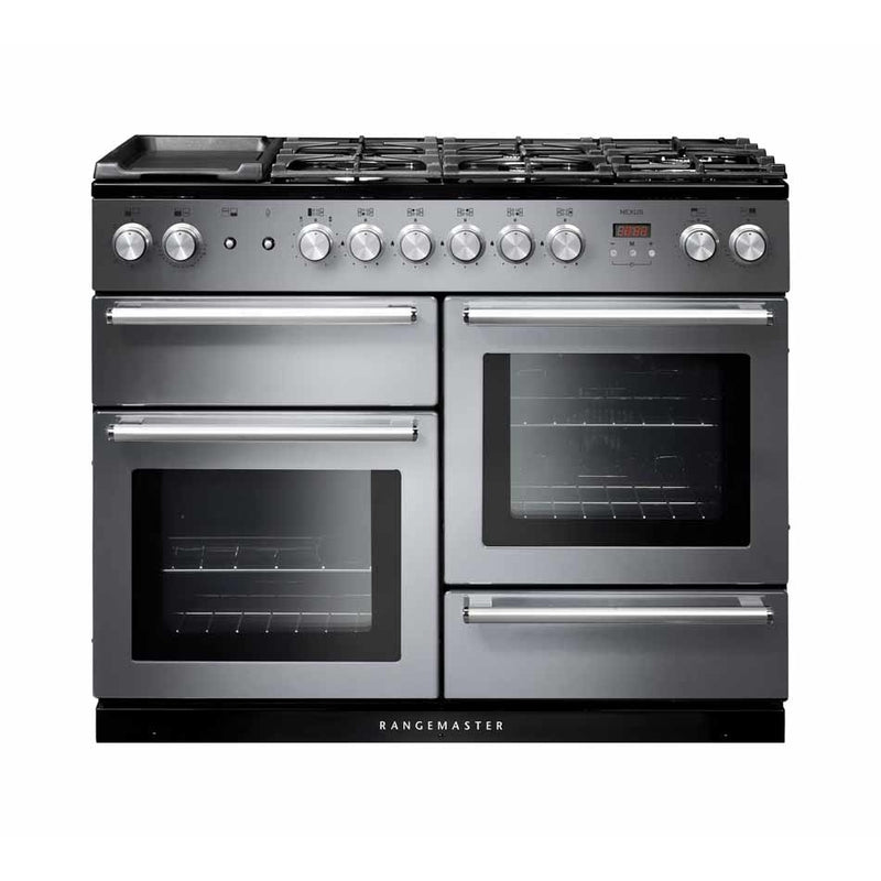 Rangemaster NEX110DFFSS/C - Stainless Steel 110cm Range Cooker - Dual Fuel - A Rated